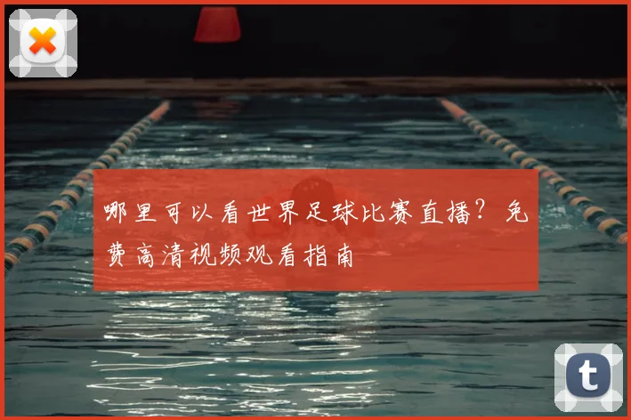 哪里可以看世界足球比赛直播?免费高清视频观看指南